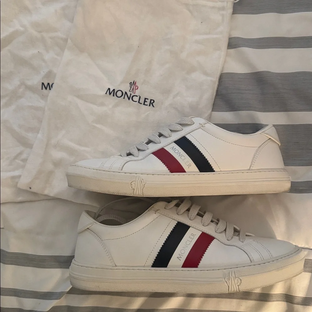 Moncler White Sneakers with Red and Black Accents 9us (42eu) - Picture 4 of 6